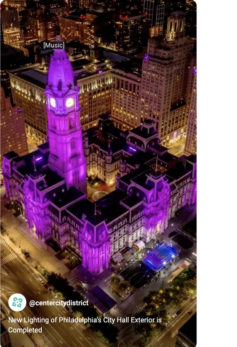 city hall lighting june 2024